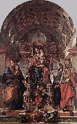 MONTAGNA, Bartolomeo Madonna and Child Enthroned with Saints sg oil painting picture wholesale